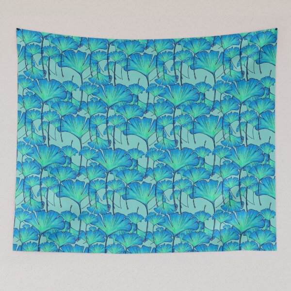 Item preview, gingko leaf  Blue pattern  designed and sold by AnnaBaldon.