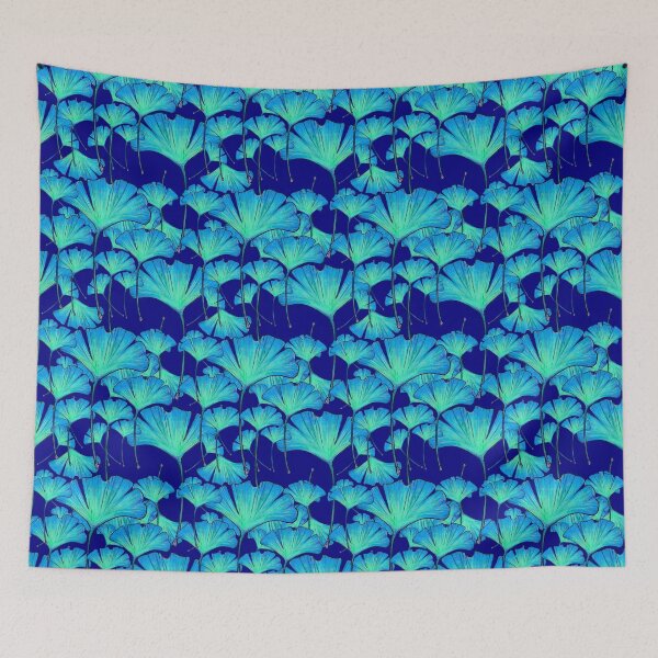 Item preview, gingko leaf navy pattern  designed and sold by AnnaBaldon.