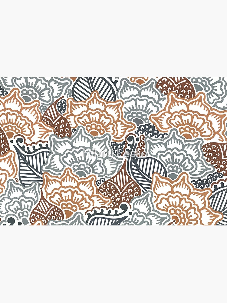 Grey and Brown Garden || Nature || Botanical || Henna || Pattern by hennabyhilary