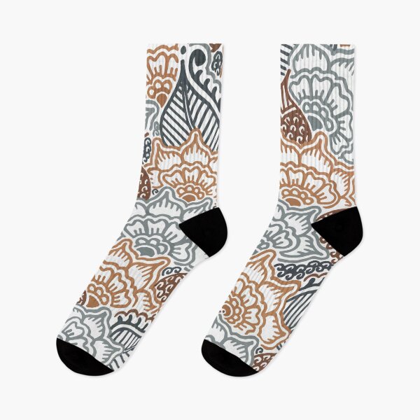 Item preview, Grey and Brown Garden || Nature || Botanical || Henna || Pattern designed and sold by Hilary Leslie.