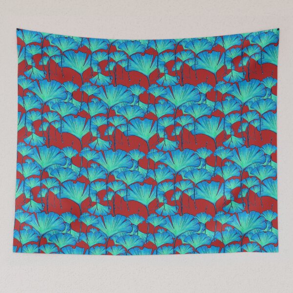 Item preview, gingko leaf firebrick red pattern  designed and sold by AnnaBaldon.