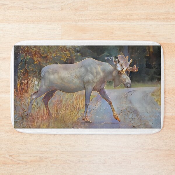 Item preview, Gold Dipped White Moose designed and sold by Just Some Design.
