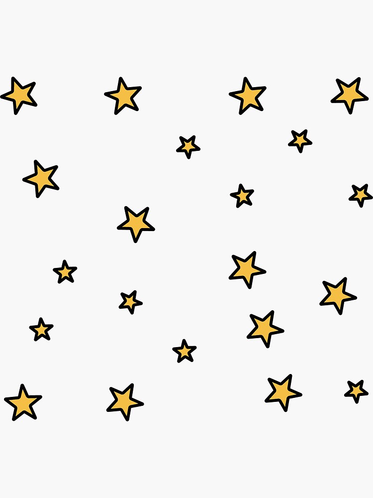 "Mustard Yellow Star Sticker Little Pack" Sticker for Sale by