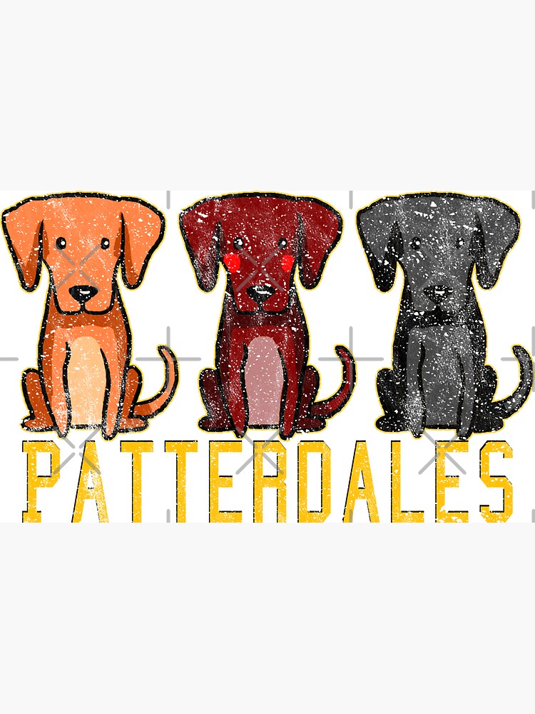 Black Brown Tan Patterdale Terrier Dogs Funny Faded Vintage  by thespottydogg