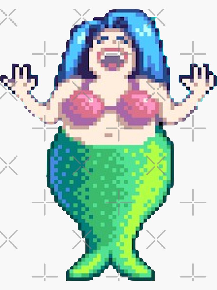 Aperçu 3 sur 3. Sticker avec l'œuvre Sirène de Stardew Valley créée et vendue par r9440.