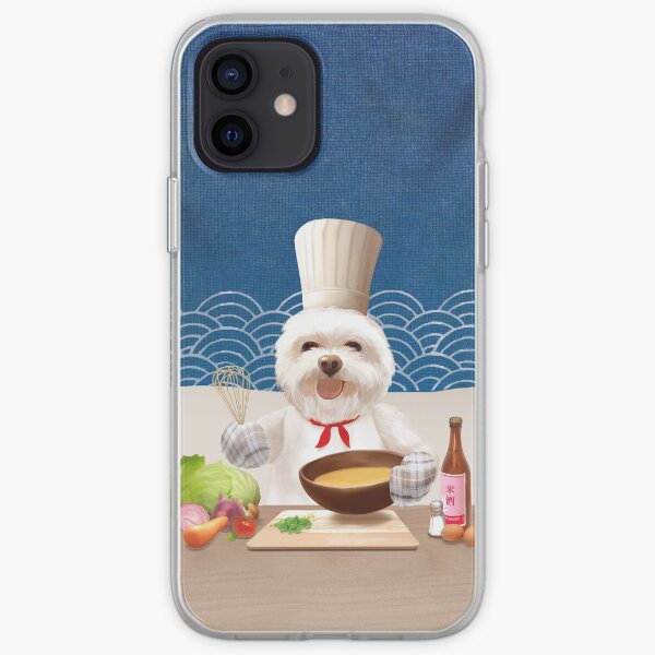 Chef Dog Cooks Soup for Friends iPhone Soft Case