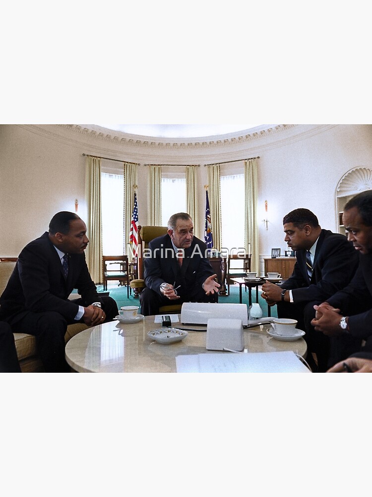 "Lyndon Johnson Meeting With Civil Rights Leaders Rev. Martin Luther ...