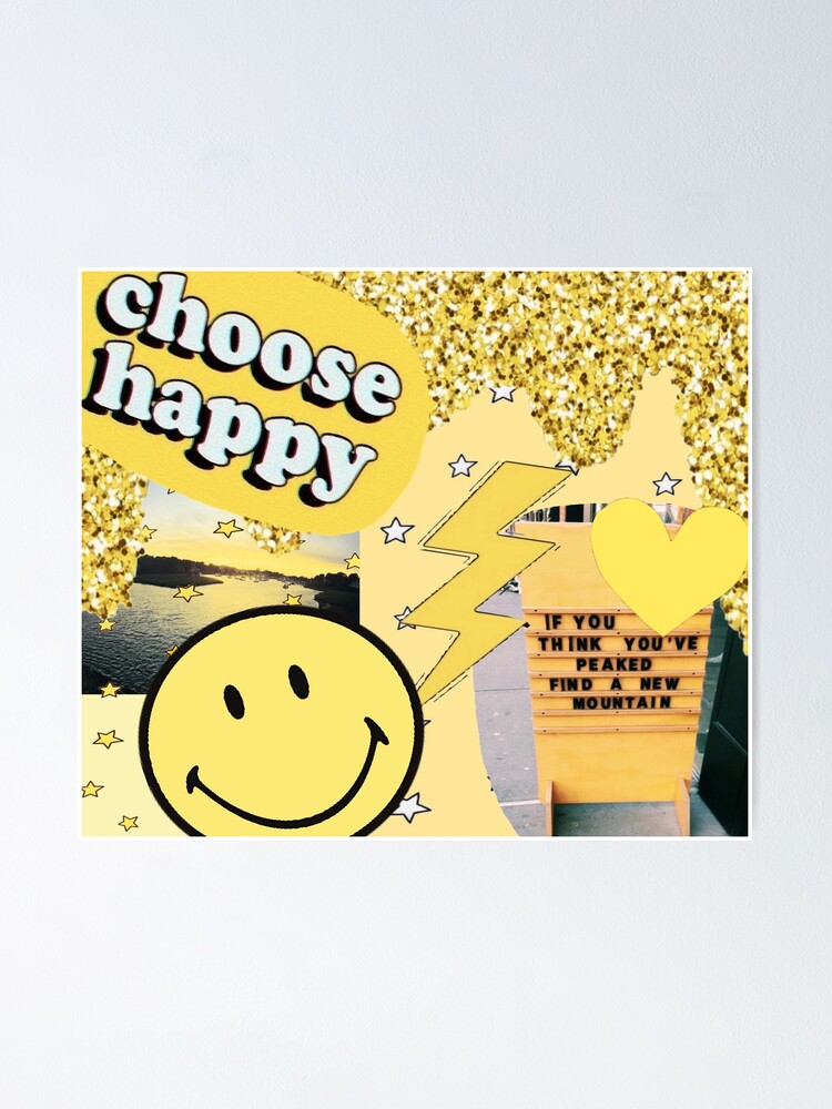 "yellow vsco collage" Poster for Sale by emmapdickson Redbubble