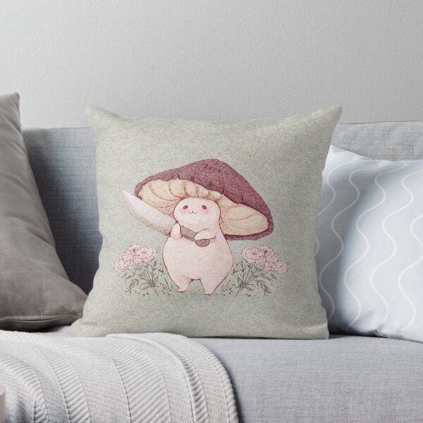 Let me see what you have little Mushroom (no text) Throw Pillow