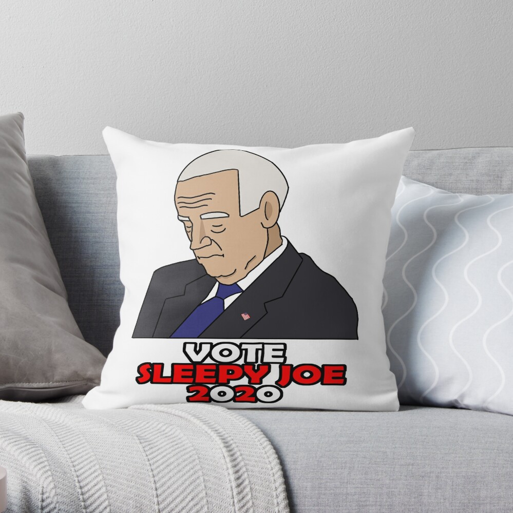 "Sleepy Joe 2020" Throw Pillow by bonne99 | Redbubble