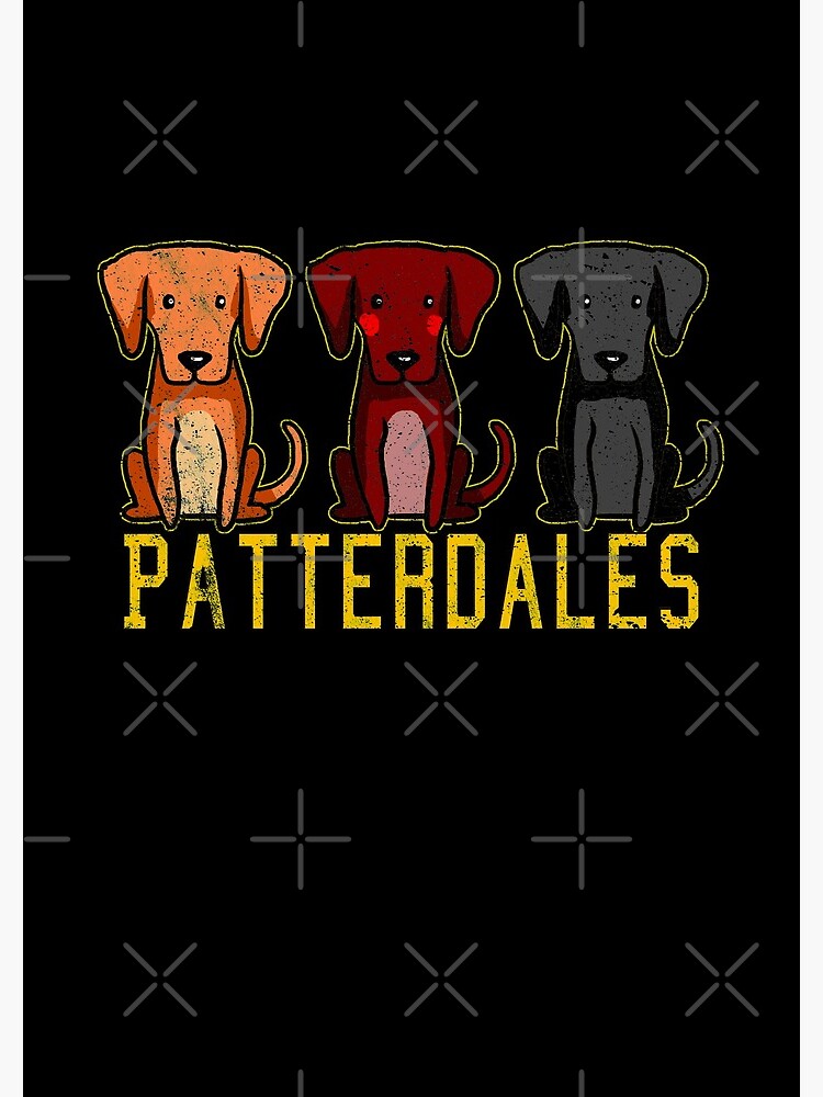 Black Brown Tan Patterdale Terrier Dogs Funny Faded Vintage by thespottydogg