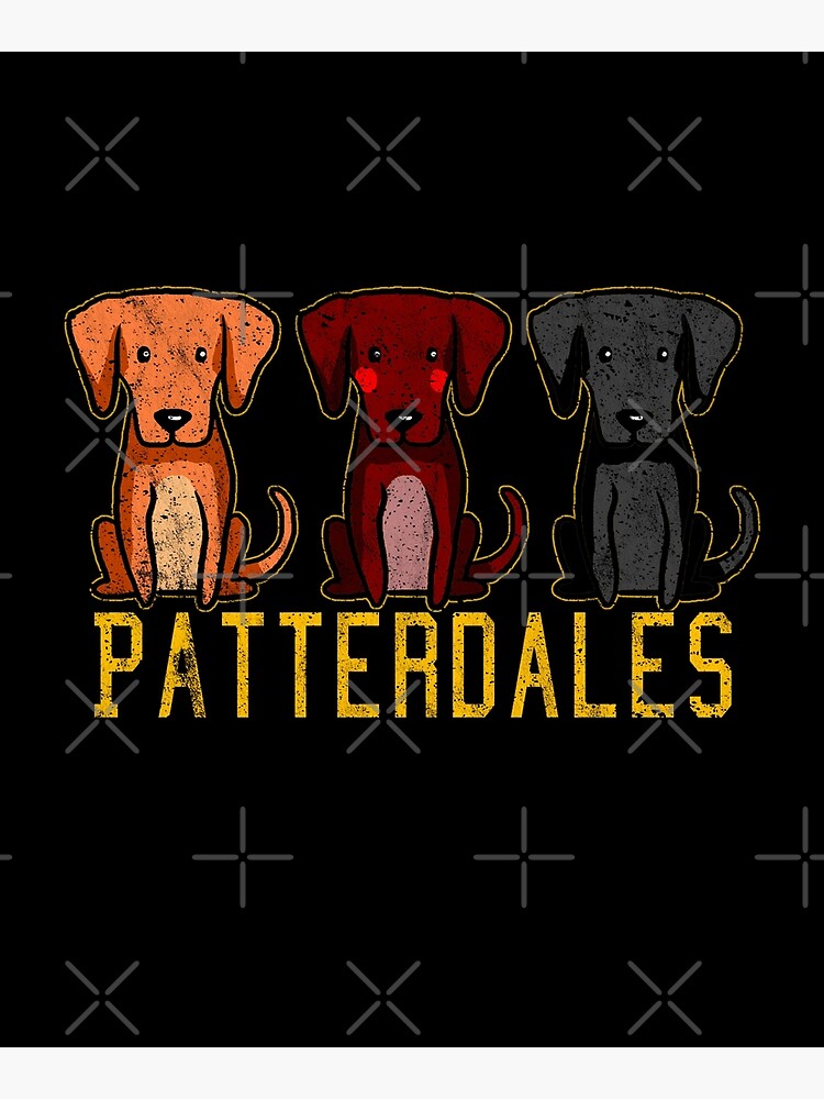 Black Brown Tan Patterdale Terrier Dogs Funny Faded Vintage by thespottydogg