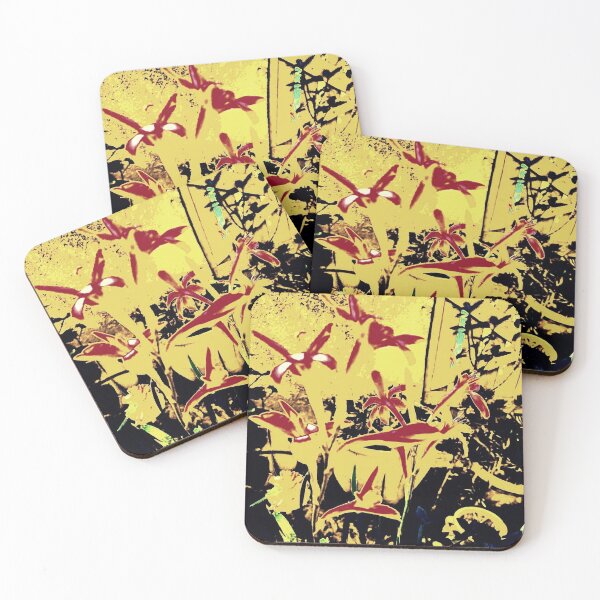 Item preview, Abstract Garden Yellow Banana Red & Black By Iritof designed and sold by iritof.