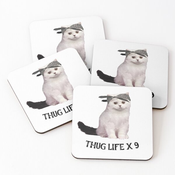 Item preview, Thug Life x 9 - Adorable Cute Gangster Kitten Thug Cat designed and sold by zenspired.