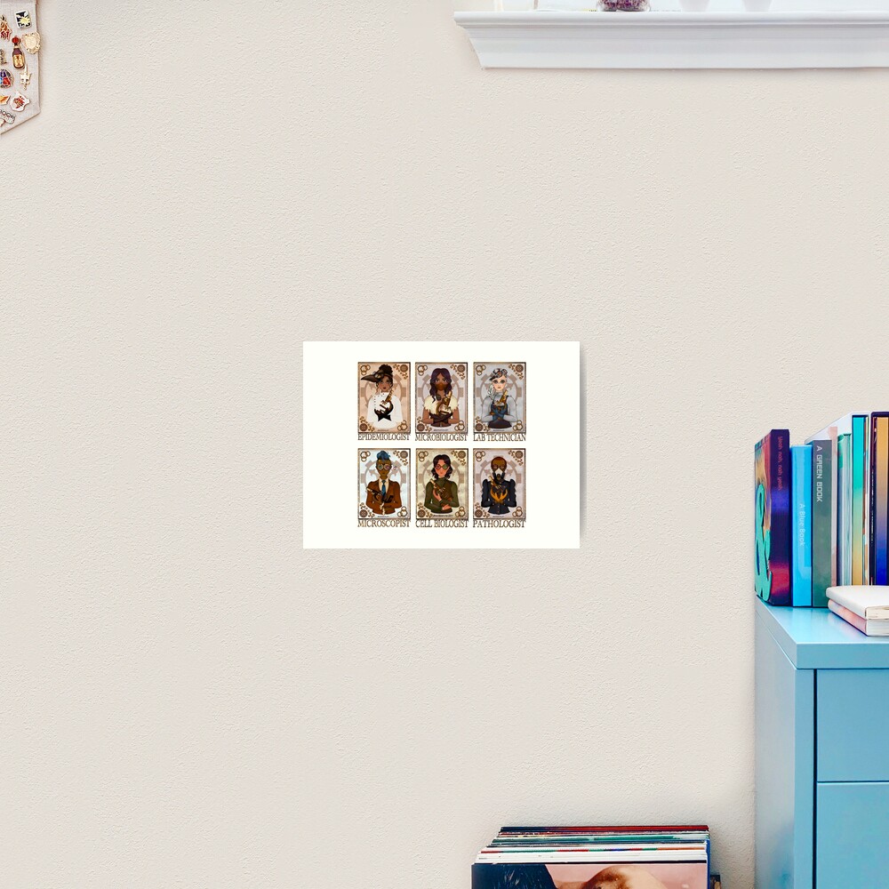 Microscopists (Steampunk Art) Art Print