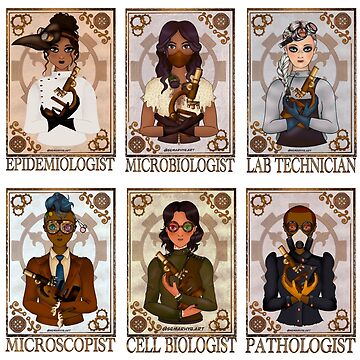 Artwork thumbnail, Microscopists (Steampunk Art) by Semarhy Quiñones
