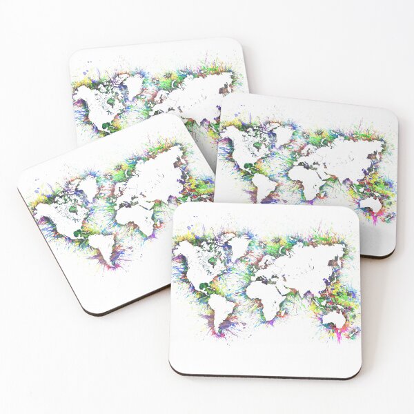 Item preview, World Map Abstract Watercolor by Zouzounio Art  designed and sold by zouzounioart.