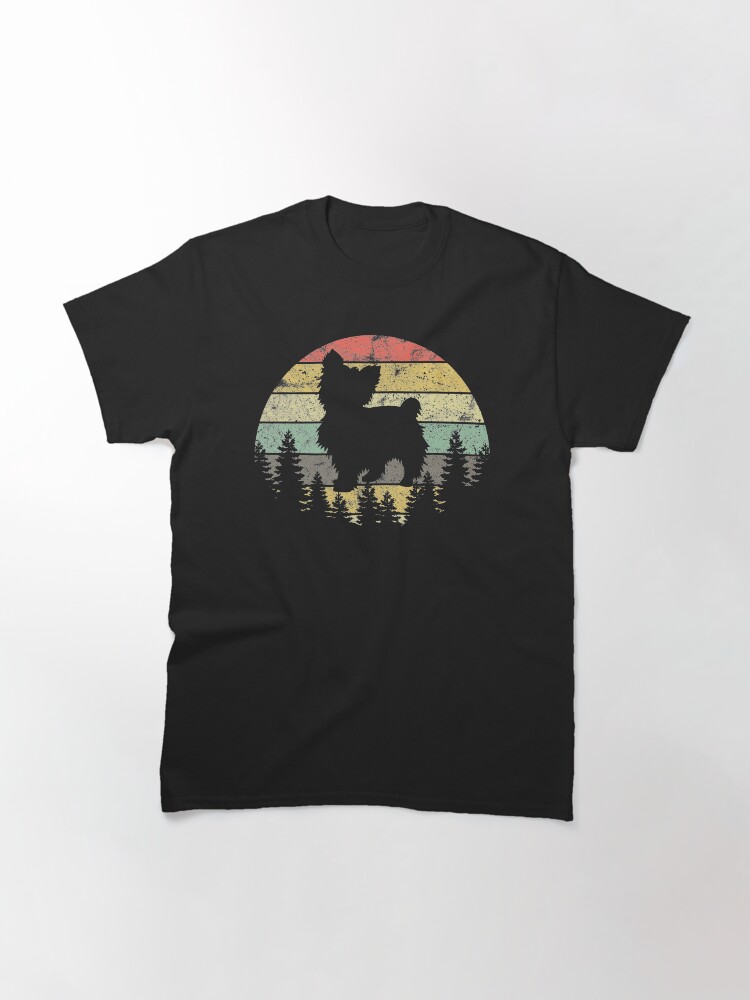 Alternate view of Yorkshire Terrier Yorkie Dog Sunset Vintage Retro Yorkie Classic T-Shirt