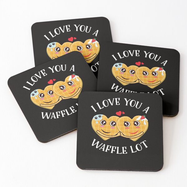 Item preview, I love you a waffle lot, a funny couple design designed and sold by Glorad.