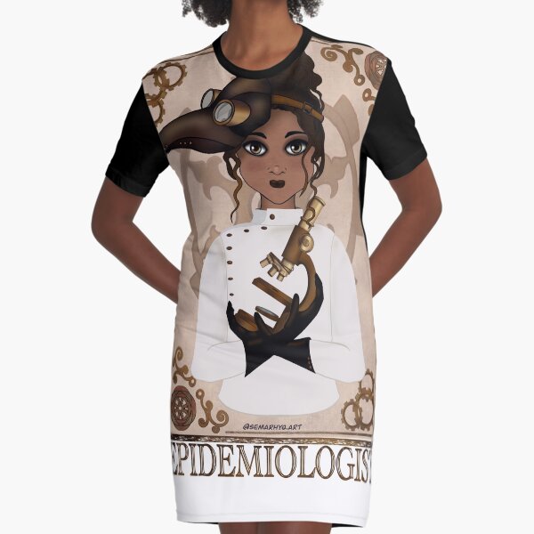 Epidemiologist (SteamPunk Art) Graphic T-Shirt Dress