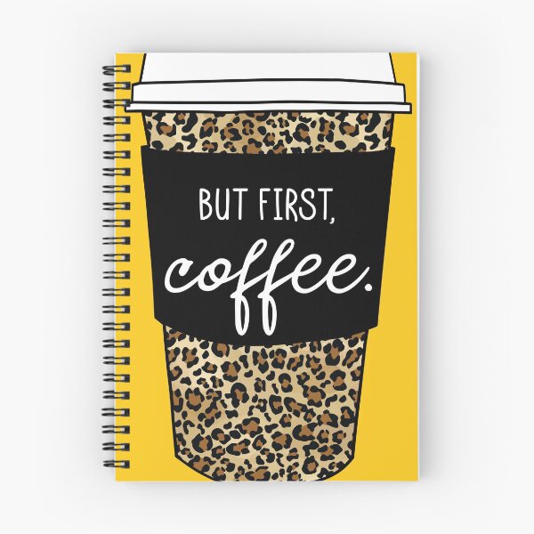 Item preview, But First Coffee. - Animal Print Leopard Savage Wild Safari - Black designed and sold by GDCdesigns.