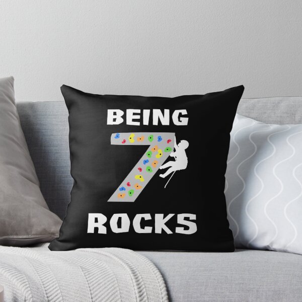 Item preview, Being 7 Rocks Rock Climbing Bouldering Birthday Gift designed and sold by fatamyfan1.