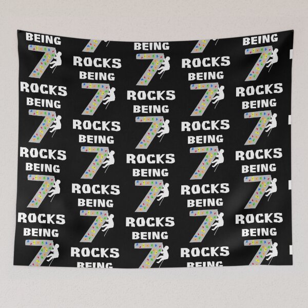 Item preview, Being 7 Rocks Rock Climbing Bouldering Birthday Gift designed and sold by fatamyfan1.