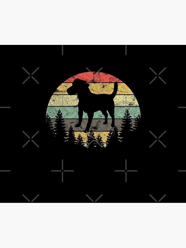 Patterdale Terrier Dog Retro Sun Forest Patterdale Puppy by thespottydogg
