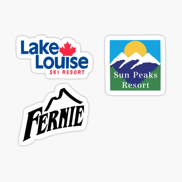 Lake Louise, Sun Peaks, Fernie Sticker
