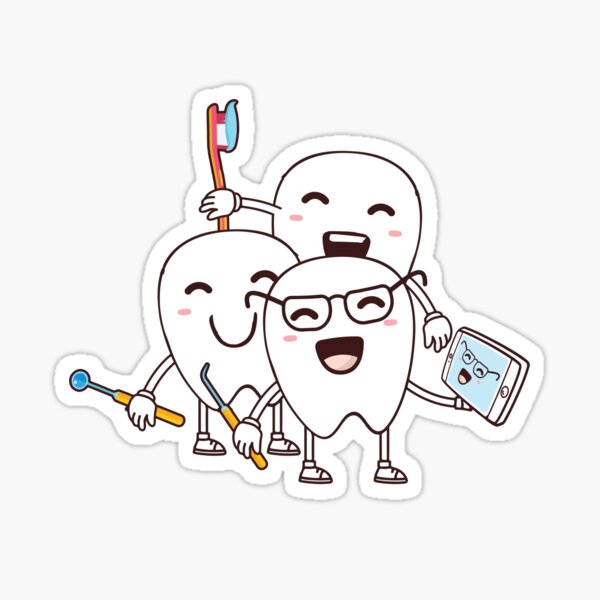 "Molar Selfie - Funny Dentist Teeths Tooth Smile Dentistry" Sticker by ...