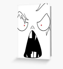 angry face Greeting Card
