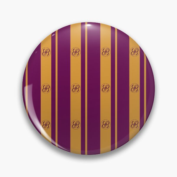 Item preview, BB Button Logo Purple and Yellow Strips designed and sold by ByJezie.