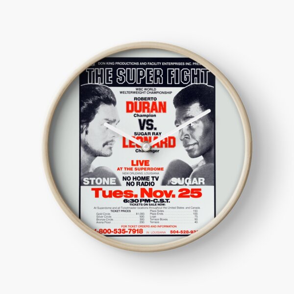 Boxing T-shirt and poster: classic fight Clock