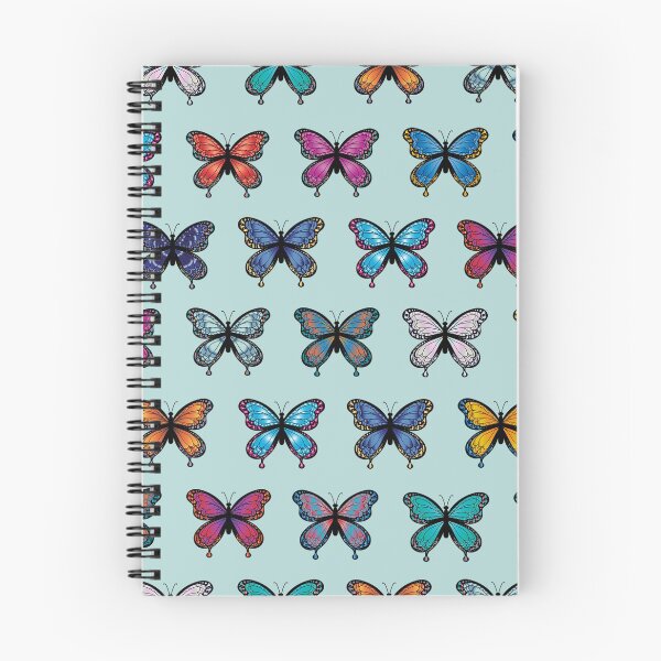 Item preview, Butterfly Dreams Wide on blue background designed and sold by AxeLeon Patterns.