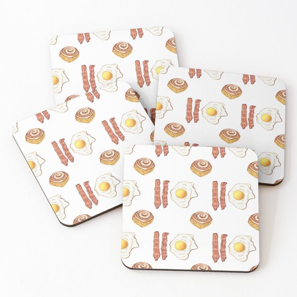 Item preview, bacon and eggs pattern designed and sold by KeytonDesign.