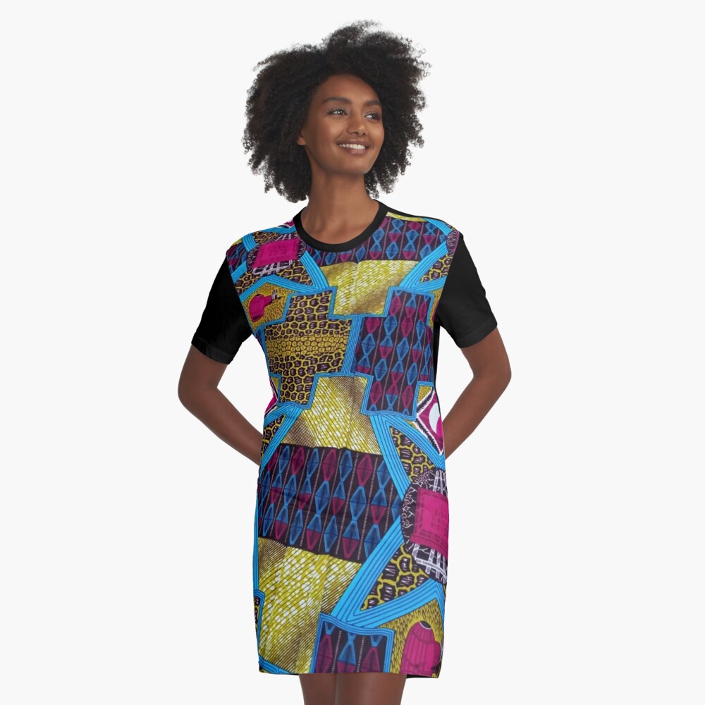 african print shirt dress