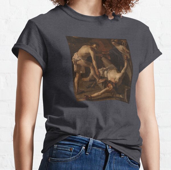 Prometheus Being Chained by Vulcan by Dirck van Baburen (1623) Classic T-Shirt