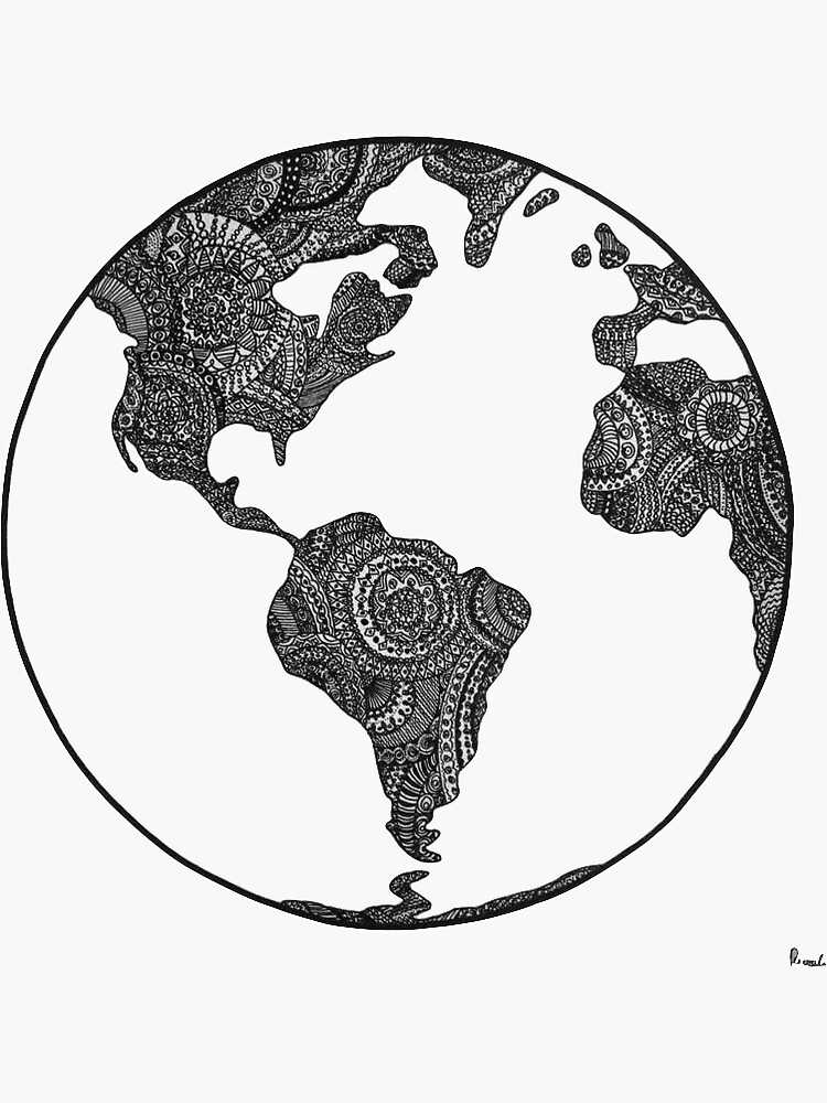 "globe" Sticker by Paulina1701 Redbubble