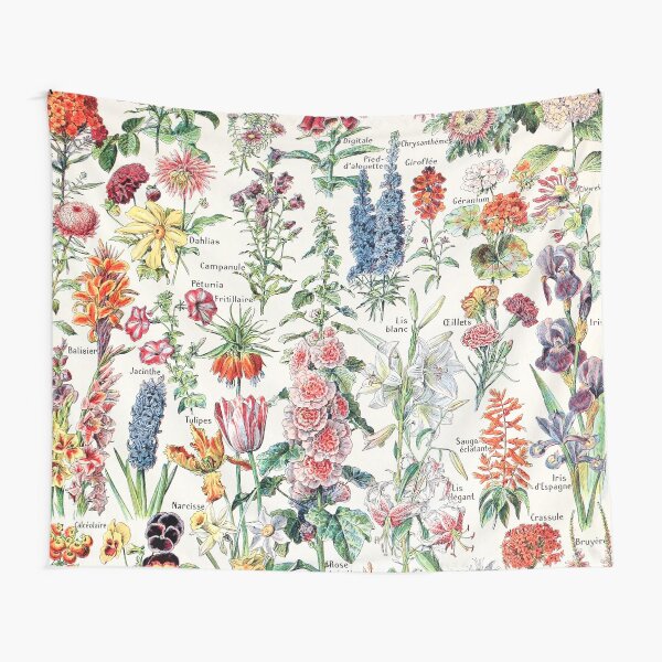 Adolphe Millot - Fleurs pour tous - French vintage poster Tapestry
