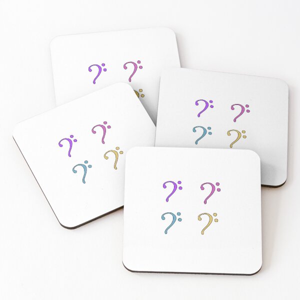 Item preview, Multicolored Bass Clefs designed and sold by bassoongirl123.