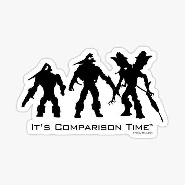 "It's Comparison Time" - Mosquito (Black Design) Sticker