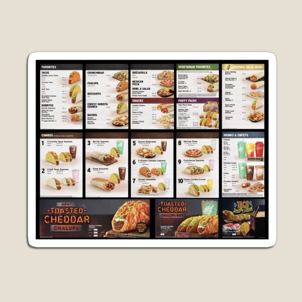 Item preview, Taco Bell Menu designed and sold by kpark20.