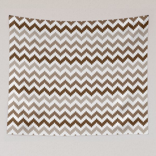 Item preview, Brown, beige and white zigzag pattern designed and sold by Oxanashekh.