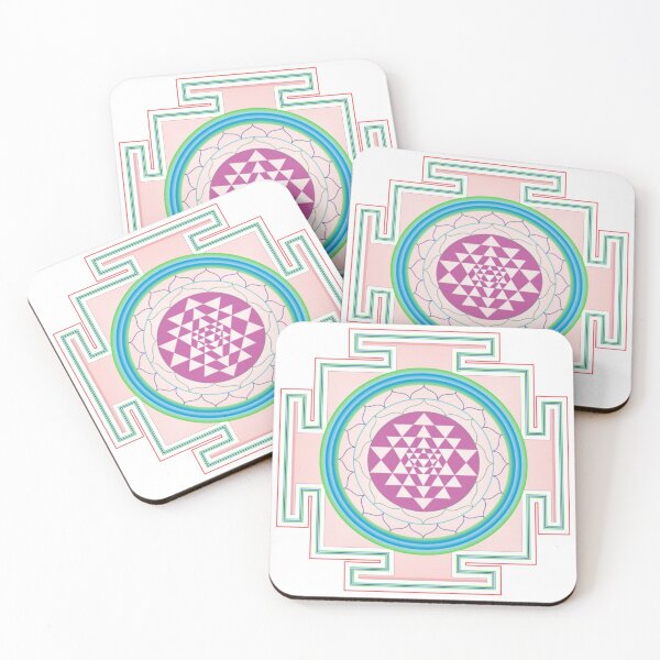 Item preview, Sri Yantra Sacred Geometry Art Design Pink designed and sold by NomYen ..
