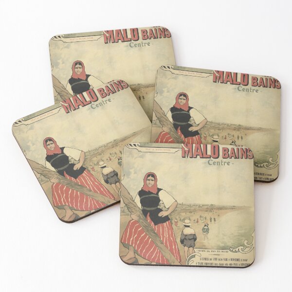 Item preview, Malo les Bains vintage travel poster designed and sold by stickart-marek.