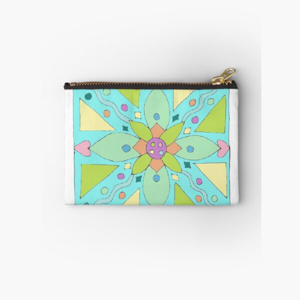Item preview, Lala Squiggle Tile Doodle Aqua designed and sold by LalaDoodleBug.
