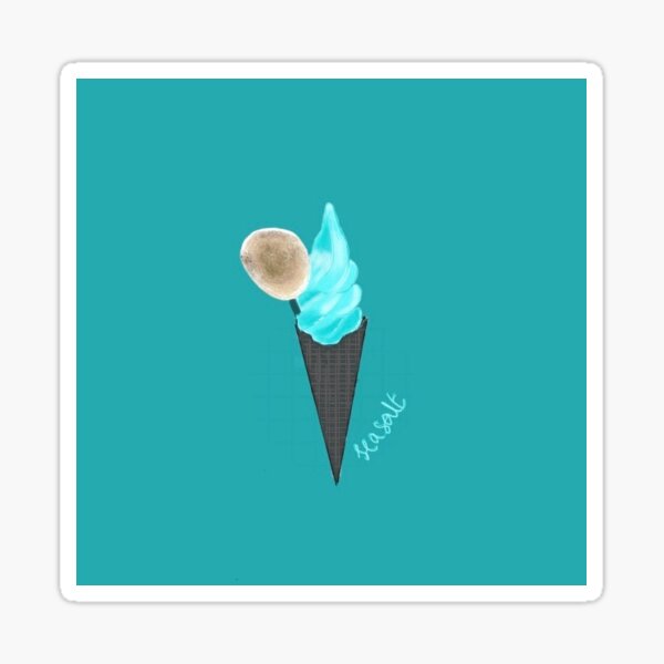 "Sea salt ice cream" Sticker by yszeshii Redbubble