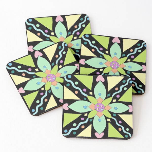 Item preview, Lala Squiggle Tile Doodle Black designed and sold by LalaDoodleBug.