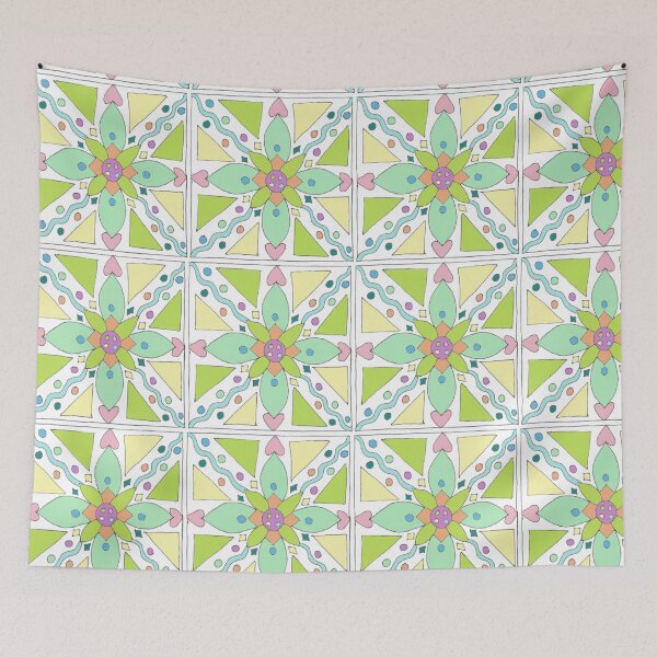 Item preview, Lala Squiggle Tile Doodle White designed and sold by LalaDoodleBug.