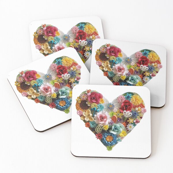 Item preview, Printed Paper Quilling art. quilling heart.flower heart designed and sold by Sweetpaperdesignsol Hyunah Yi.